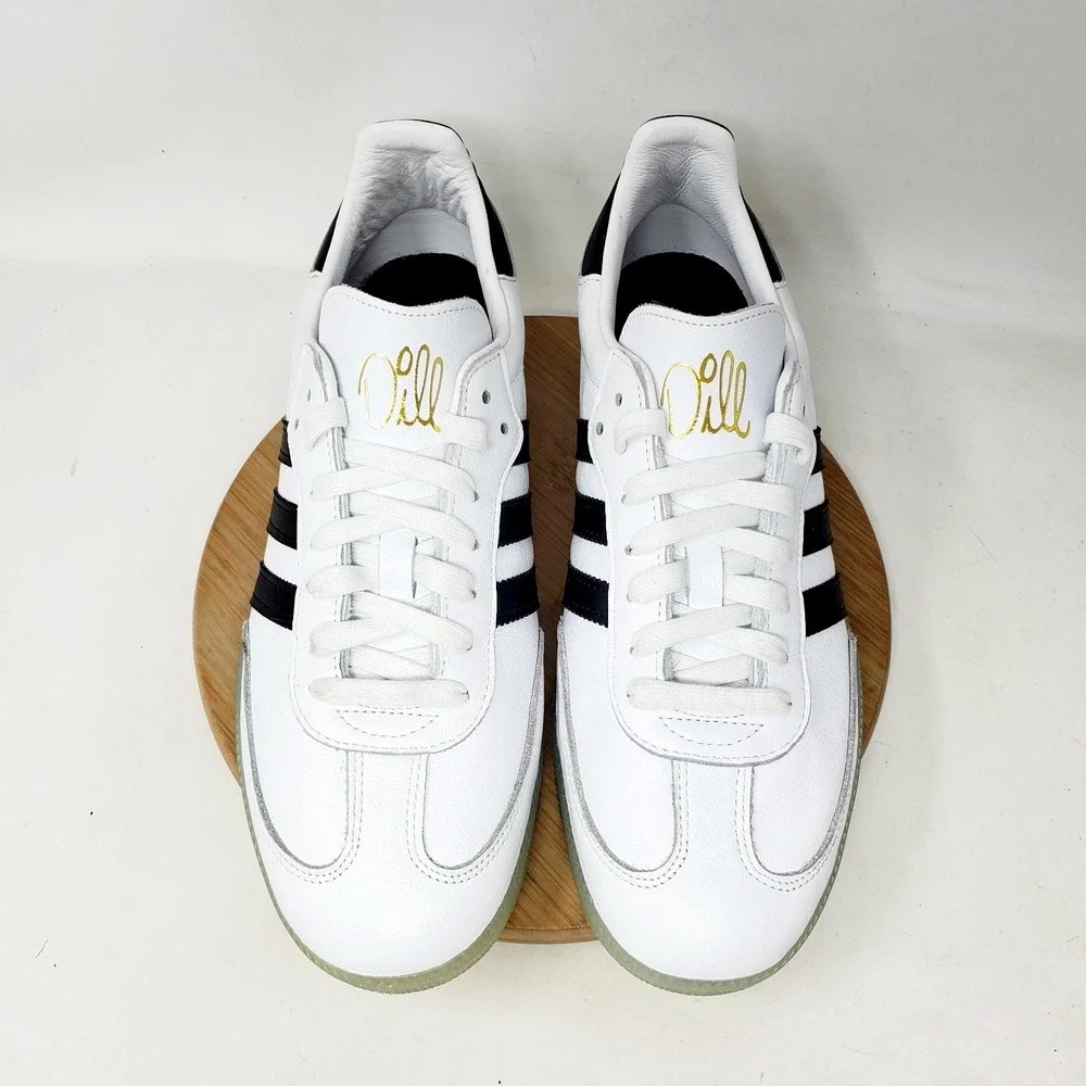 Adidas Samba x Jason Dill Shoes Mens 10 White Black Soccer Low Indoor Sneaker
